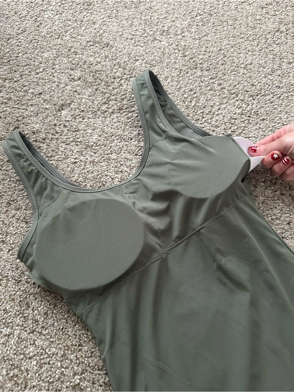 🌲 Klassy Network • Scoop Neck Tank Bodysuit in Forest Green - Picture 4 of 9